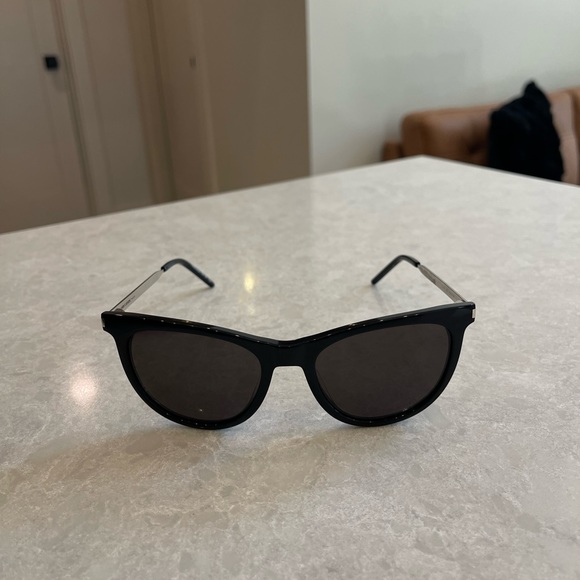 SAINT LAURENT SL510 001 54mm Cat Eye Sunglasses in Black - Picture 4 of 12